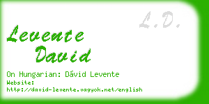 levente david business card